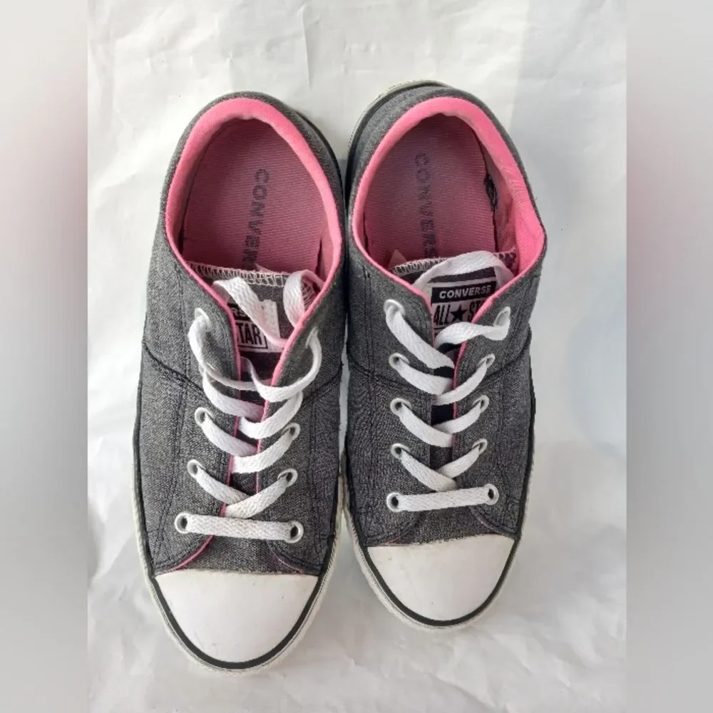 Converse All Star Grey Pink Sneakers Youth 4 Shoes